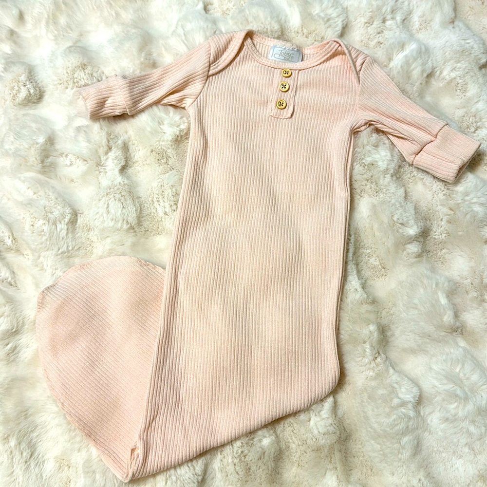 Toby Baby Knotted Gown 0-3M